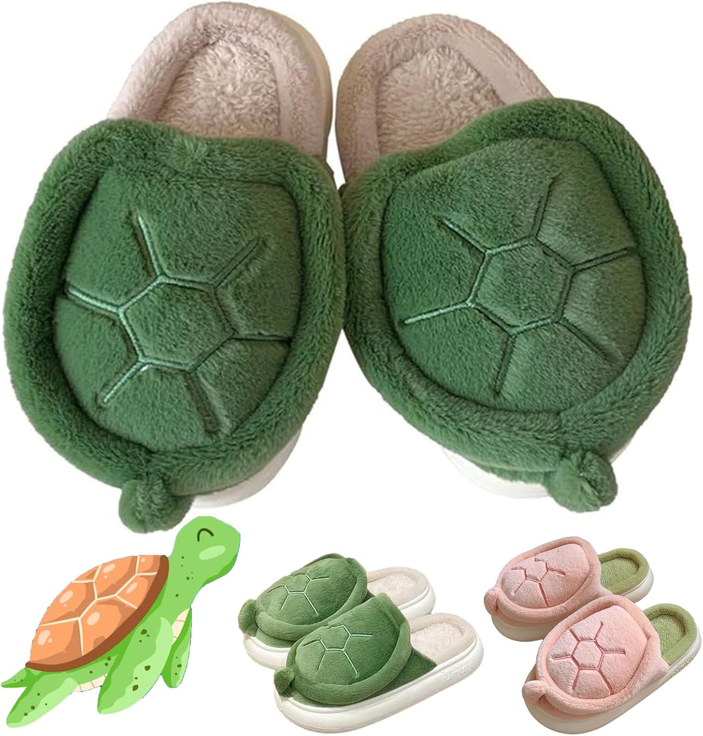 LELEBEAR Plush Turtle Slippers, Anti Slip Home Thick Nigeria Ubuy