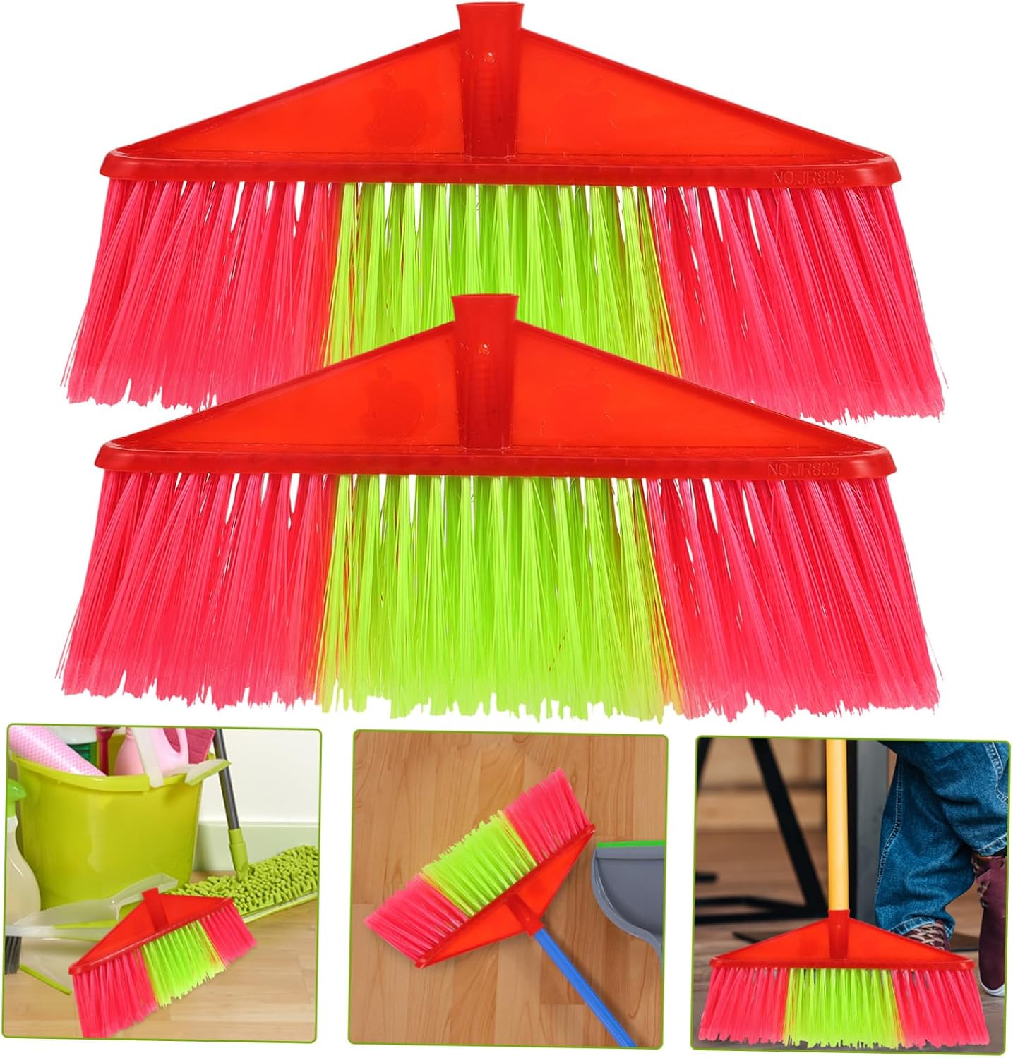 2pcs Plastic Broom Replacement Floor Sweeper Head for Household Cleaning