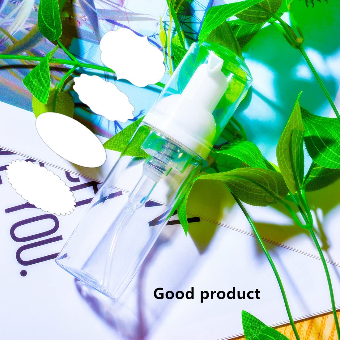 DZTIAN 12 Pcs 2 Oz 60mL Empty Bottle Soap Bottle Mini Foaming Soap Pump Plastic Foam Dispenser Bottle for Cleaning Travel Cosmetics Packaging BPA Free