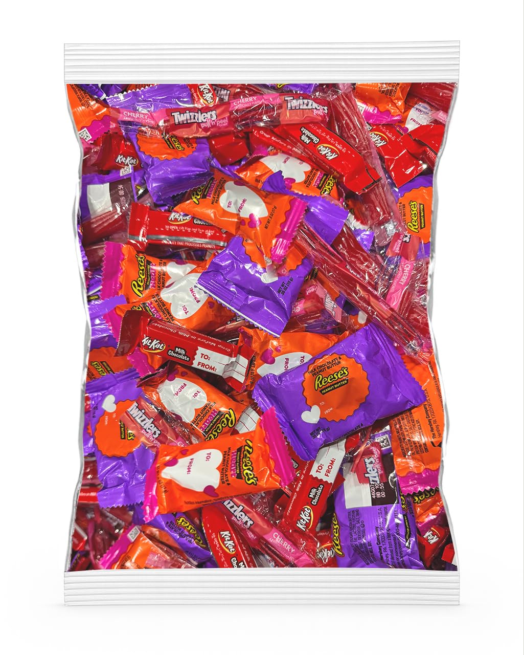 Valentine’s Day Chocolate & Candy Bundle – 1.5 Pounds – Snack Size Exchange Candy Variety Pack, “To/From” Gift Bag