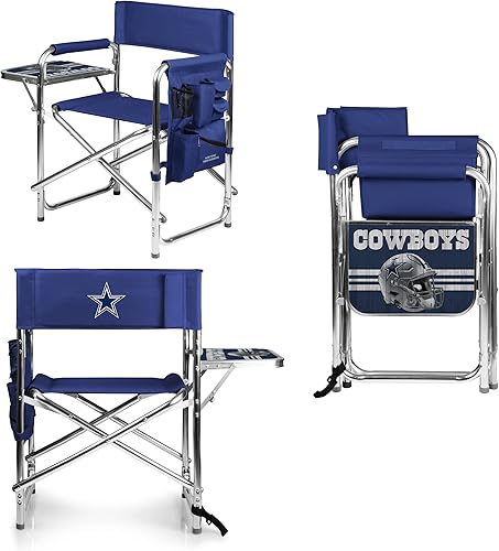 Miniatura 145 de PICNIC TIME NFL Unisex-Adult NFL Sports Chair with Side Table, Beach Chair, Camp Chair for Adults Negro
