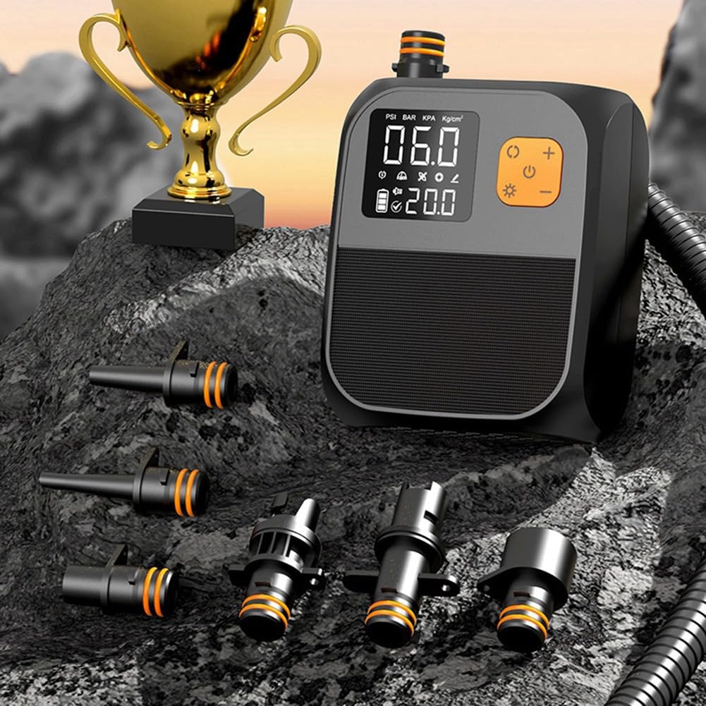 Bomba de Aire Eléctrica Portátil 80W 8000mAh Inflador de Batería para de, Botes y Kayaks Bolsa Regular