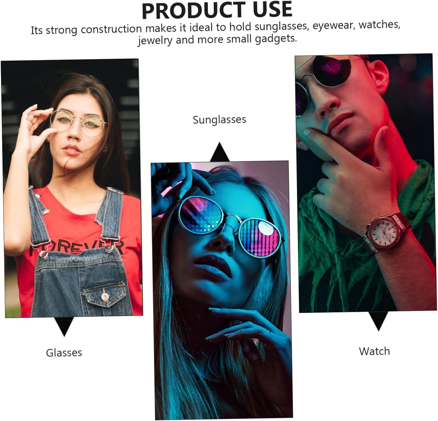 Luxshiny 18 Grid Sunglasses Storage Box Waterproof PU Leather Display Case image 3