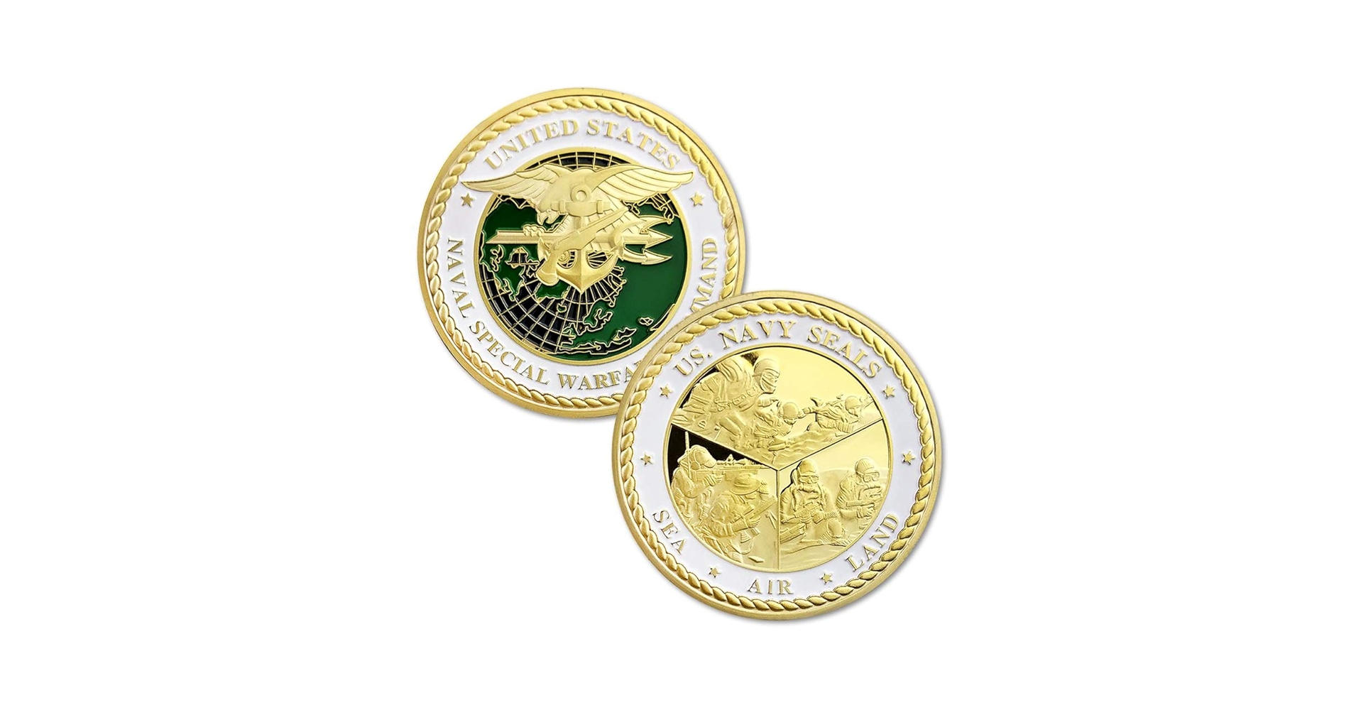 Navy Seals 米海軍特殊作戦コマンド司令官（少将）チャレンジコイン Amazon.com: US Navy Seals Challenge Coin Naval Special