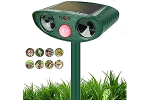 Solar Ultrasonic Animal Repeller Outdoor Waterproof Solar Powered 2024