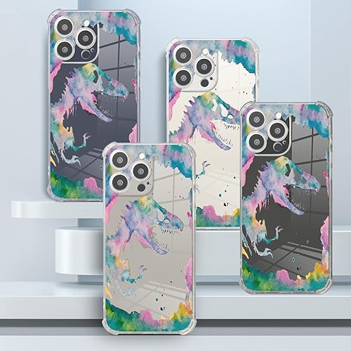 Vista 211 de Roemary Buffertech - Funda protectora para iPhone 13 Pro Max con diseño Golden Retriever, diseño de arcoíris con protector de pantalla