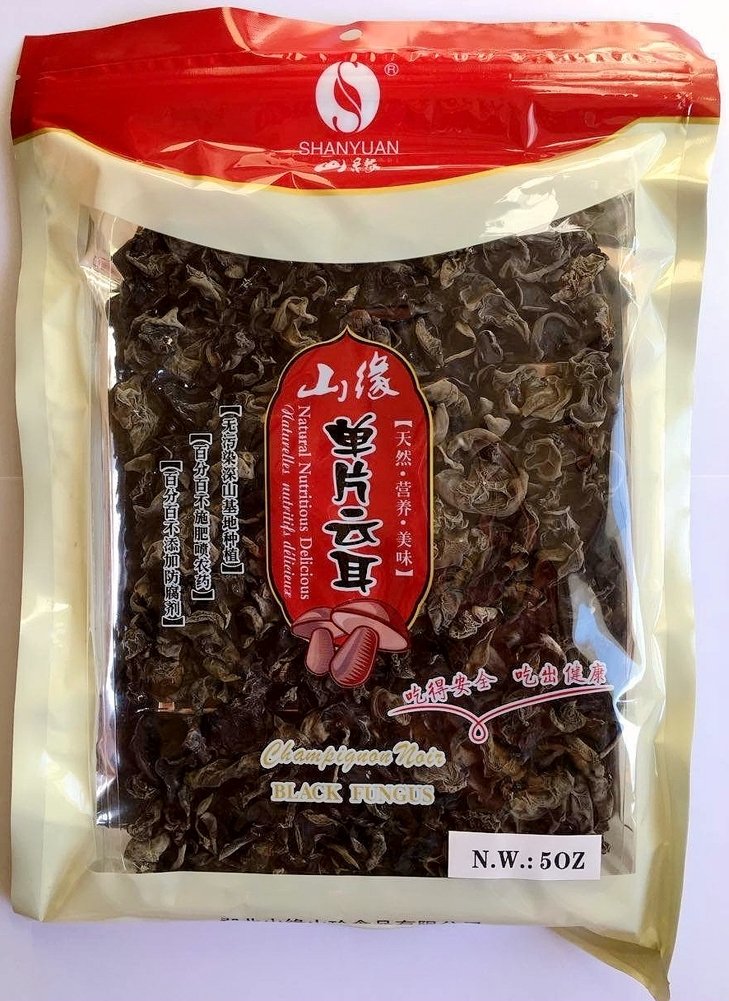 Premium Dried Black Fungus / Black Wood Ear Mushroom