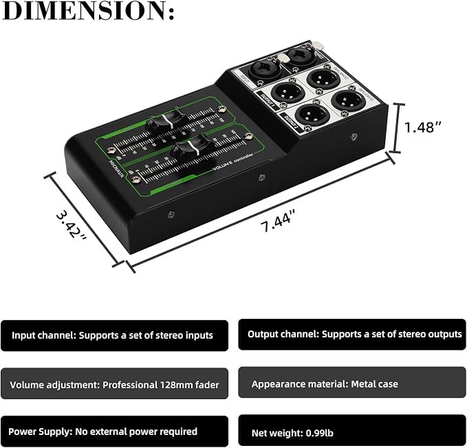 Controlador de Volumen Pasivo para Monitores de Audio miniatura 7