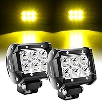 Vista 17 de Nilight Barra de luz LED, 18 W, 1260 lm, todo terreno, conducción, antiniebla, iluminación de trabajo para camioneta, tractor, camioneta, barco