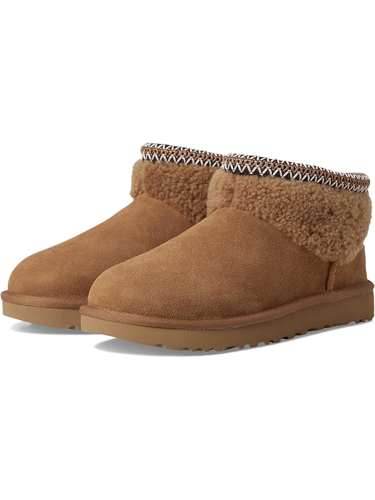 Brown UGG Classic Ultra Mini Maxi Curly