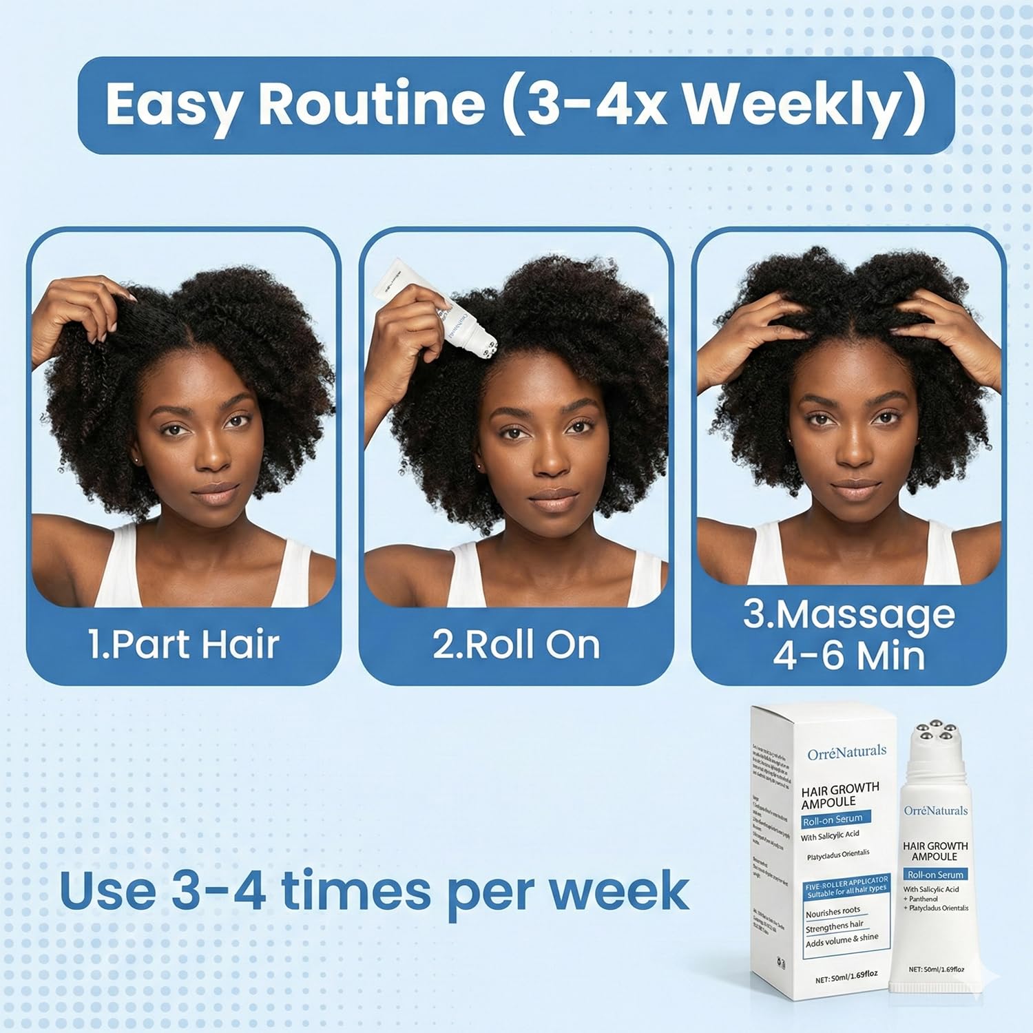 Orrenaturals Hair Revival Scalp Ampoule with Pumpkin Seed, Aloe & Menthol