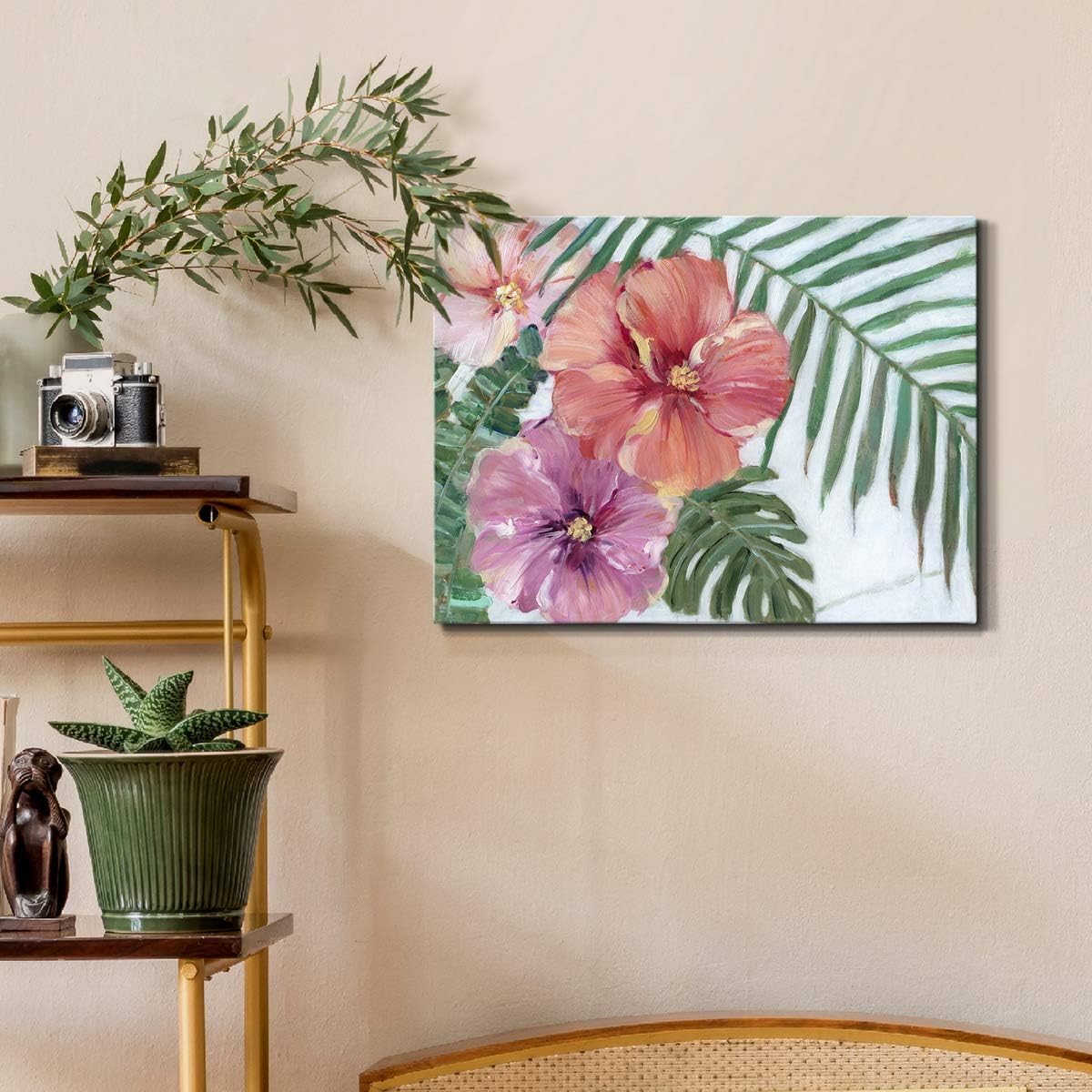 Renditions Gallery Blooming Hibiscus Wall Art, Premium Gallery Wrapped Canvas Décor, Ready to Hang, 27L x 18W, Made in America Print image 3