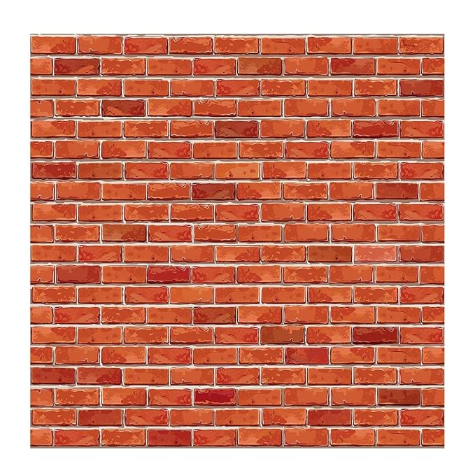OM AKSHAR Kitchen Wall Stickers - Oil Proof Heat Resistant, Wallpaper for Kitchen, 3D Brick A