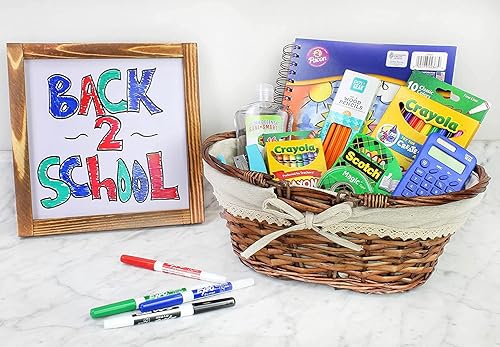 Miniatura 9 de Cornucopia Brands Cesta de mimbre con asas (marrón rojizo), para decoración de otoño, Pascua, picnic, regalos, decoración del hogar y más, 13 x 10 x