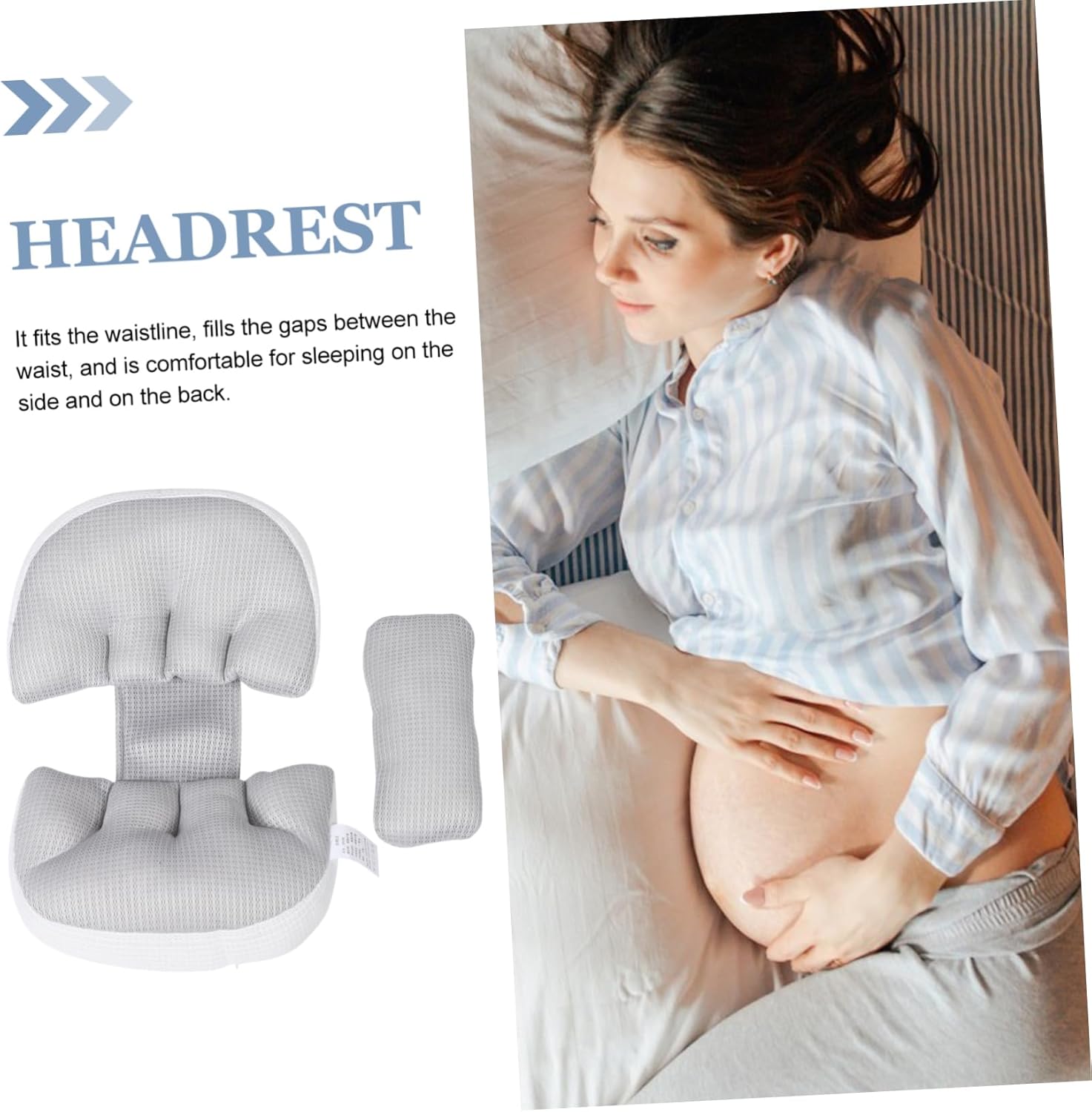 VANZACK 2Sets Maternity Pillow for Pregnant Women Soft Pregnancy for Side Sleeping Washable Belly Support Cushion Versatile Design for Comfort and Support