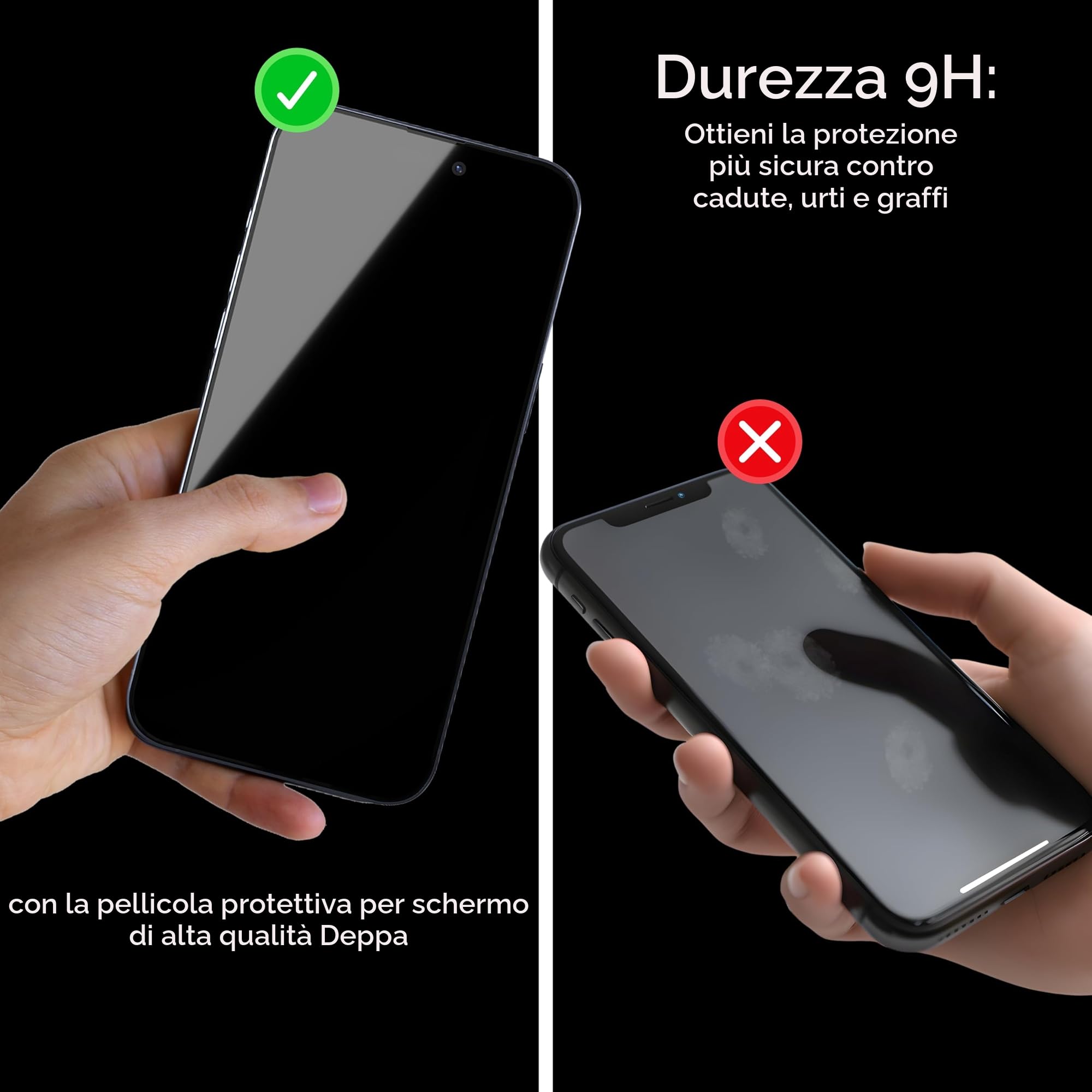 Deppa |2 Pezzi| Pellicola Privacy per iPhone 17 Pro (6,3") con Kit di Installazione Facile | Anti-Polvere e Anti-Bolle | Vetro Temperato Anti-Spia, Ultra Resistente, Copertura Totale, Anti-Graffi