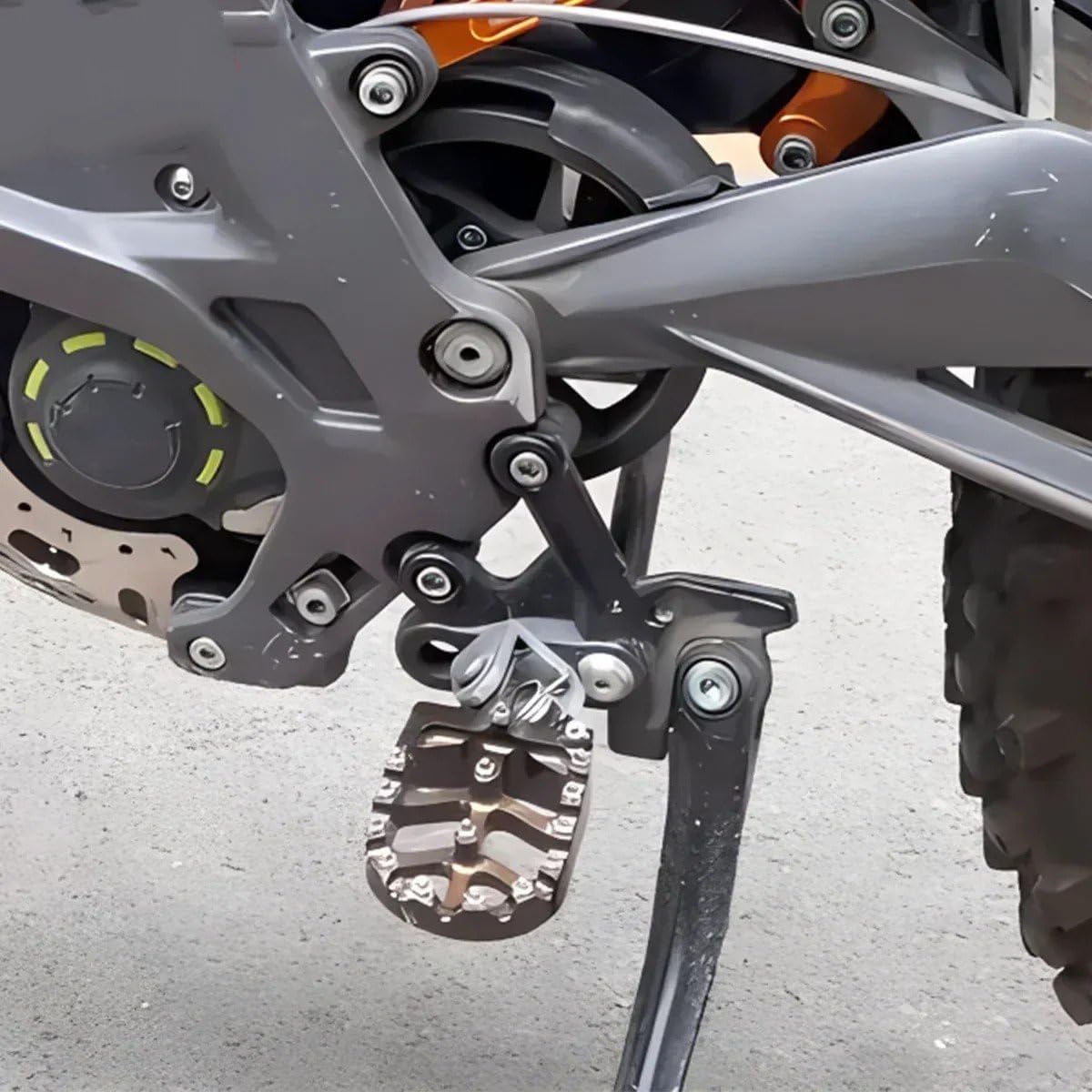 Poggiapiedi per Motocicletta Pedane Moto Fuoristrada per Surron per UltraBee Montaggio A Pedale Staffa di Montaggio per Retrofit Componenti per Bici(Arancia)