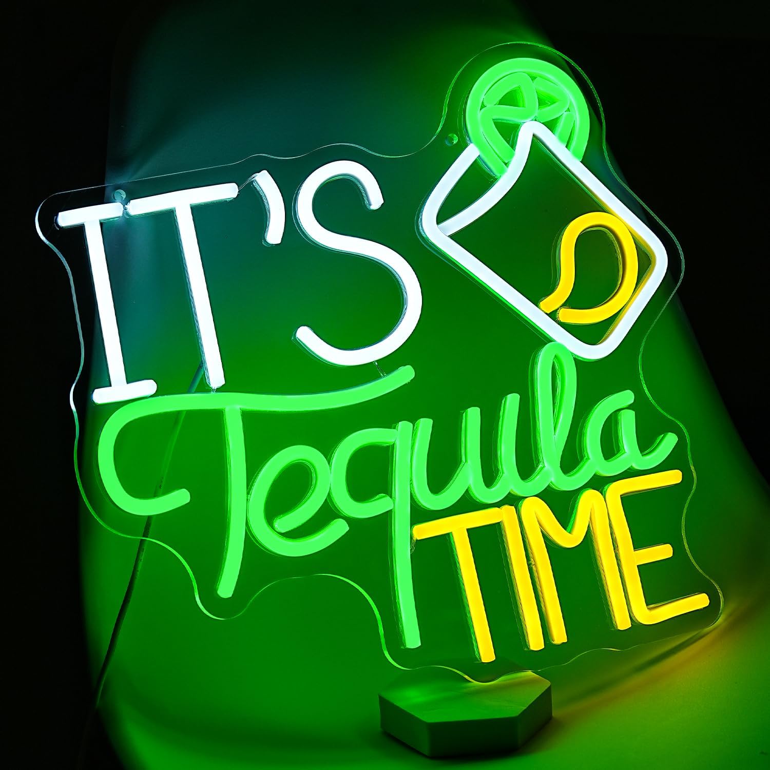 It's Tequila Time Neon Sign Tequila Neon light For Wall Decor Bar Neon Light Up Sign Colorful Letter Led Neon Light For Bar Man Cave Pub Kitchen Mexican Restaurant Party Decoration - Image 2