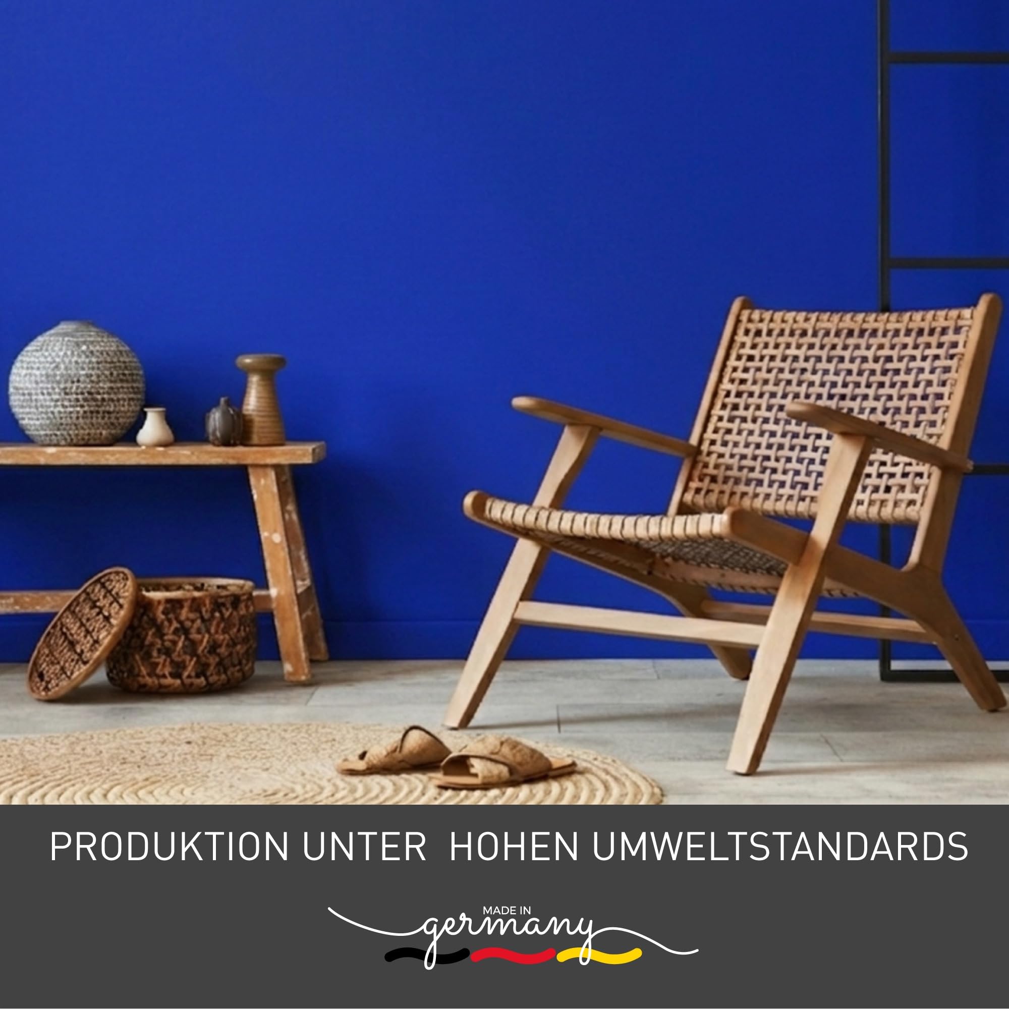 Craft Colors® hochwertige Wandfarbe edelmatt, Kreidefarbe made in Germany, DESIGN Collection No. 550 Ultramarinblau