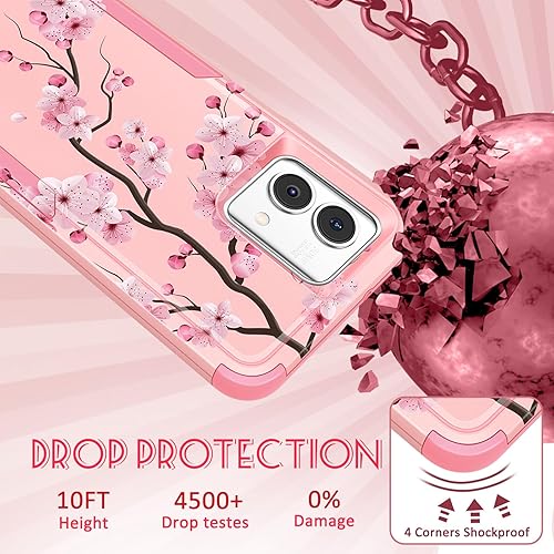 Miniatura 9 de Plakill Funda para Moto G 5G 2023, 3 en 1, diseño de hongos y flores, resistente, protectora, a prueba de golpes, para Motorola Moto G 5G 2023,