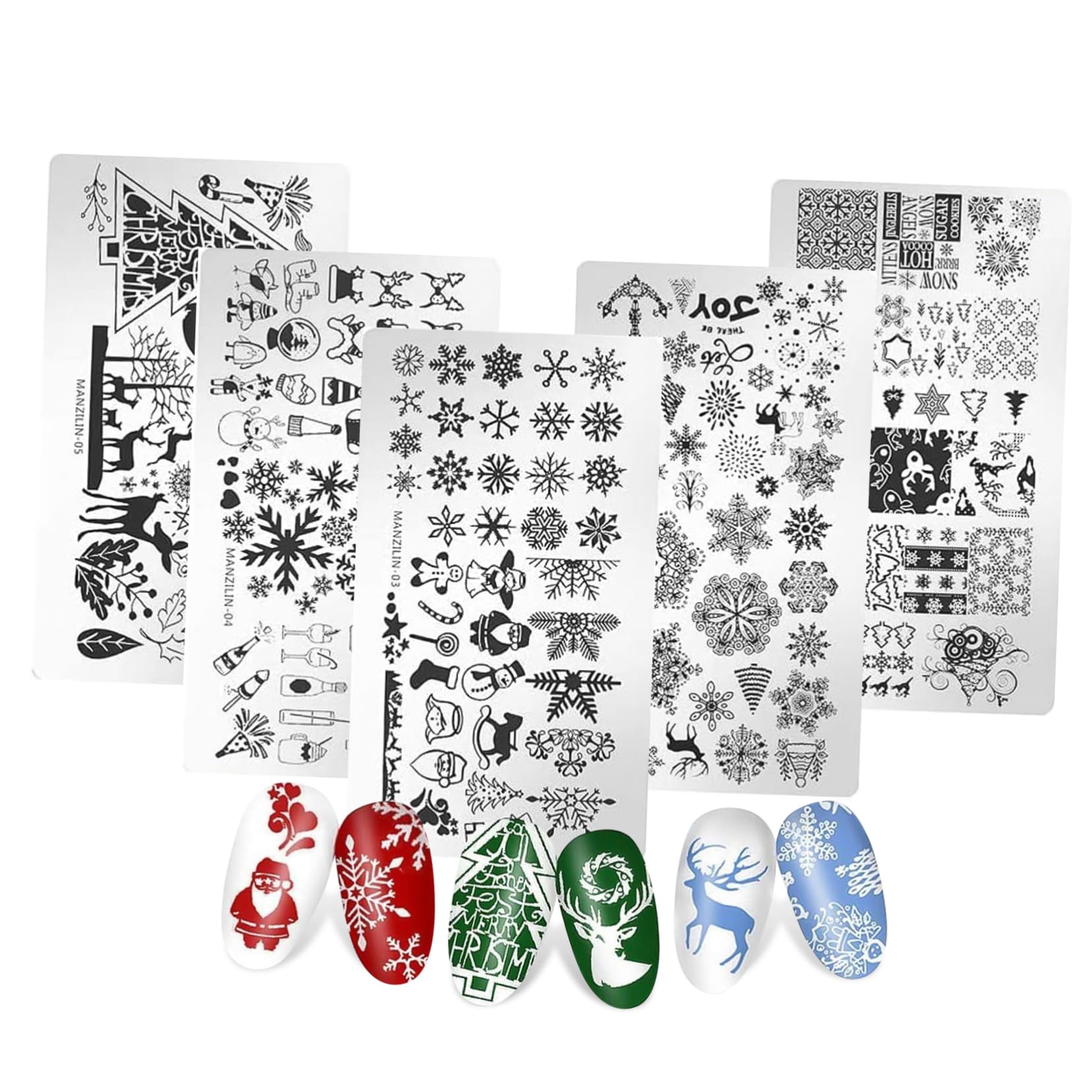 Beaupretty 15 Piezas para estampar uñas stamping para uñas plantillas uñas estampado de uñas plato de uñas de navidad kit de uñas clavo enchapado placas de estampación de arte de uñas