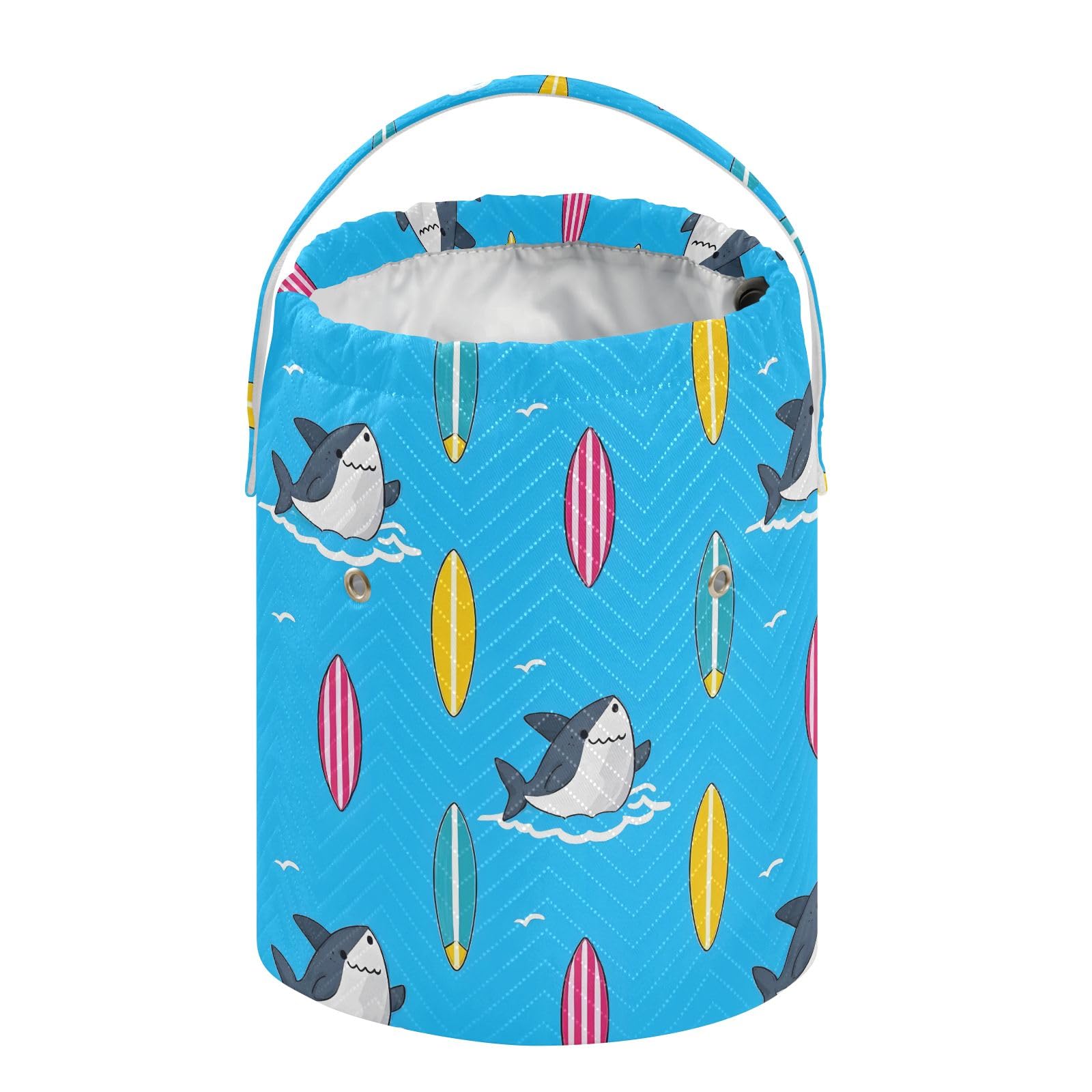 Yarn Storage Bag Small Crochet Bag Knitting Bag Organizer Shark Surfboard Yarn Bags for Crocheting Basket