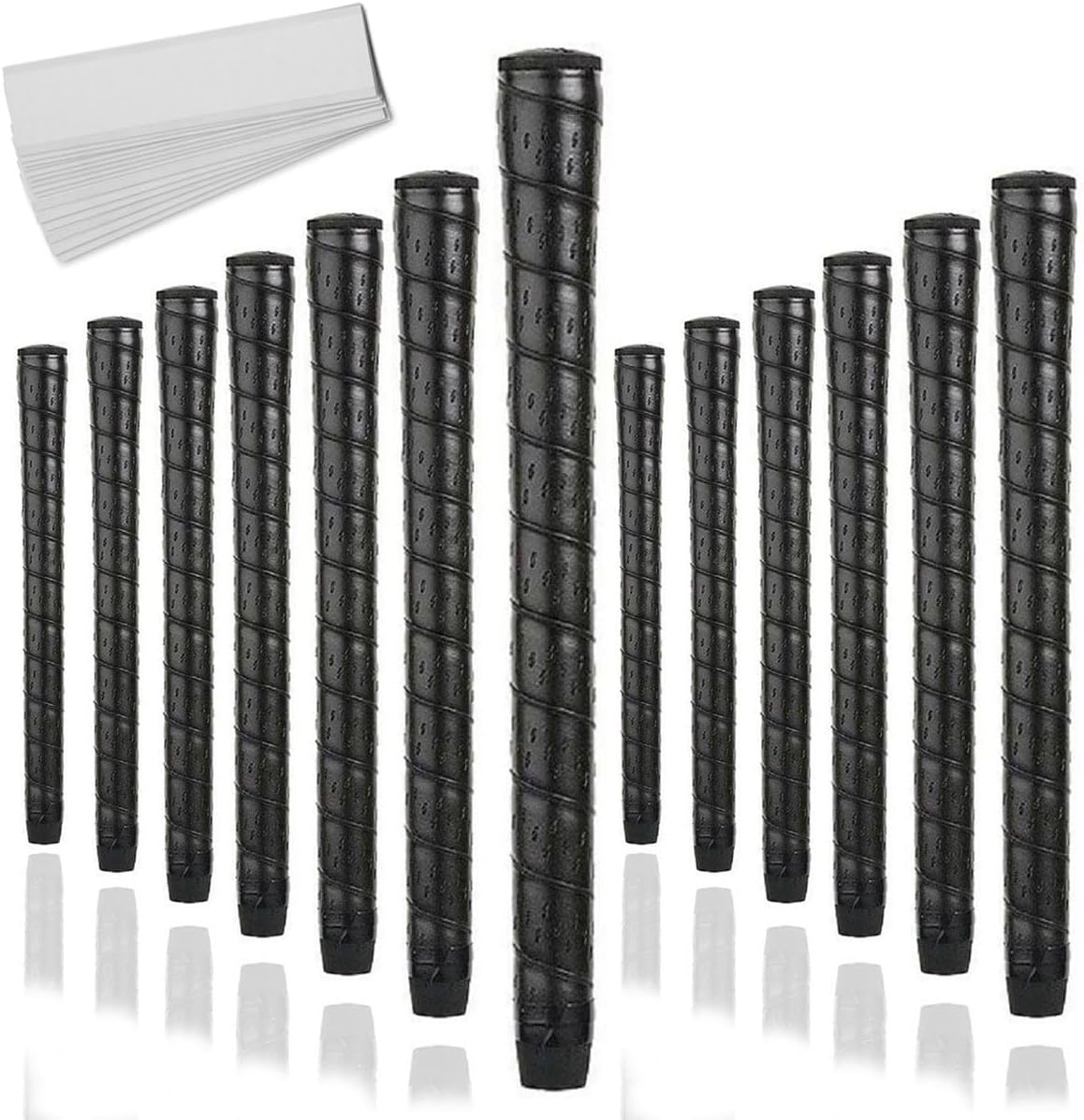 Karma Synthetic Wrap Midsize Golf Grips & Grip Kit for Men, Soft Comfortable Lightweight Polyurethane Replacement Golf Club Grips