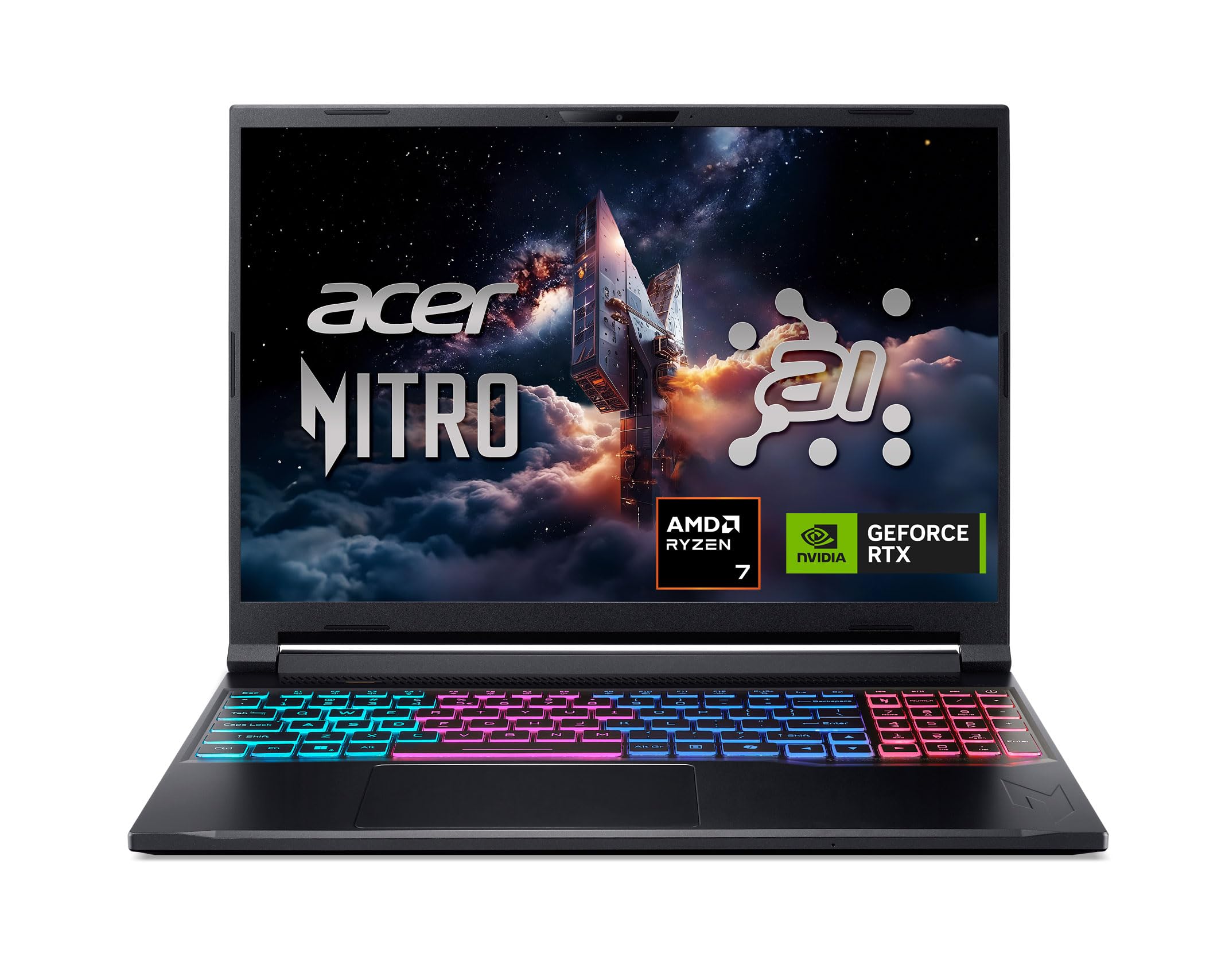 Nitro V 16S AI Gaming Laptop | NVIDIA GeForce RTX 5060 GPU | AMD Ryzen 7 260 Processor | 16" WUXGA IPS 180Hz Display | 32GB DDR5 | 1TB Gen 4 SSD | Wi-Fi 6 | ANV16S-41-R2AJ