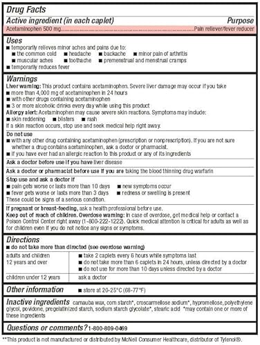 Miniatura 2 de Members Mark - Acetaminofeno 500 mg 1200 comprimidos alivio del dolor