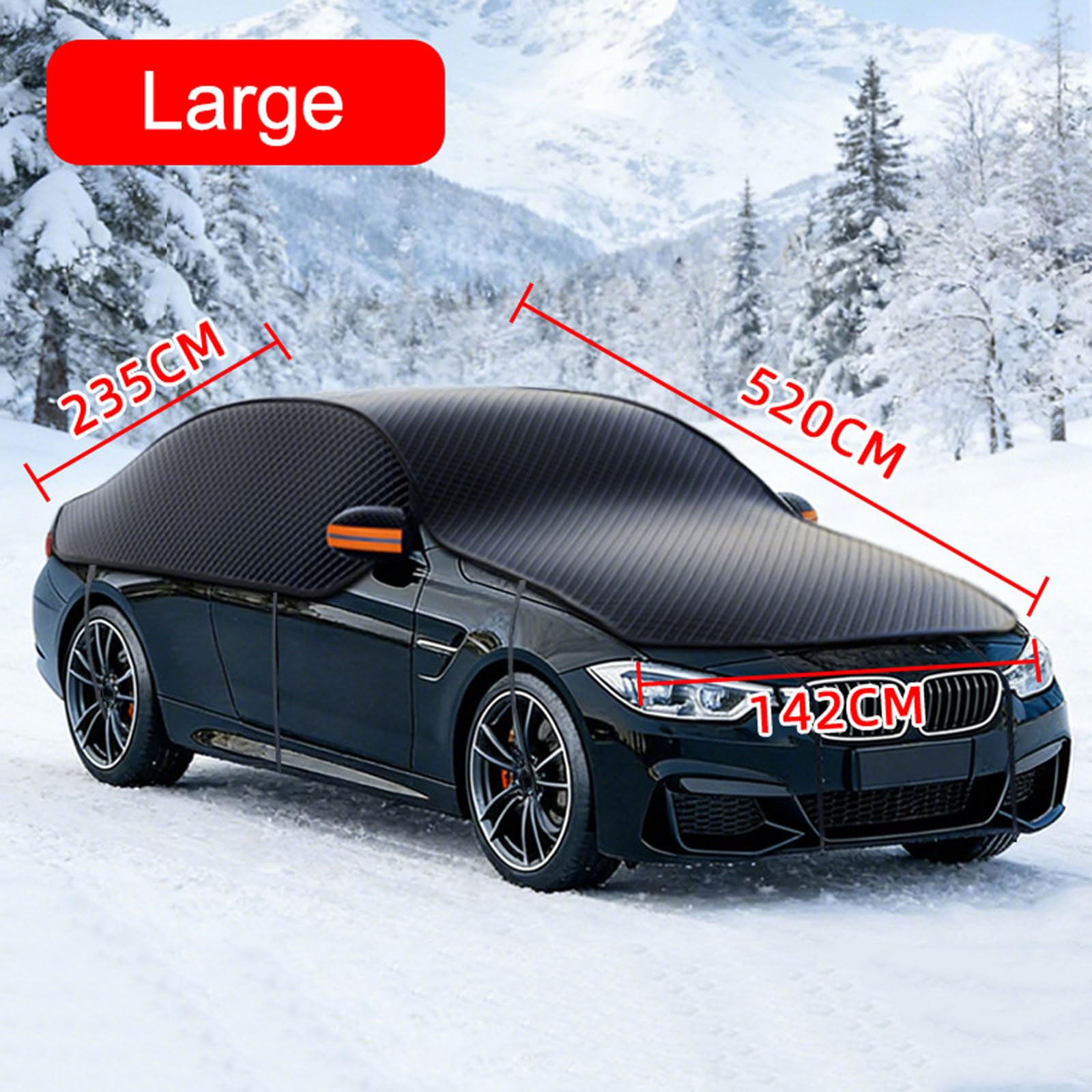 Auto Frontscheibenabdeckung für Peugeot Rifter 2018-2024, Eisschutzfolien Windschutzscheibenabdeckung, Allwetter UV Frostschutz, Auto Zubehör,Large