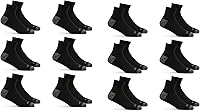 Fruit of the Loom Men's Dual Defense Ankle Socks 12-Pack - Moisture Wicking, Odor Protection, Cushioned Comfort