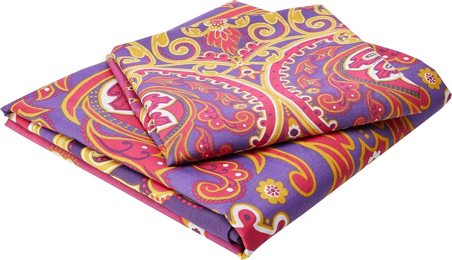 Rapport Home Asha Ruby Mandala Duvet Cover Set - Single Polycotton Bedding with Matching Pillowcase & Popper Closure - Easy Care British Design