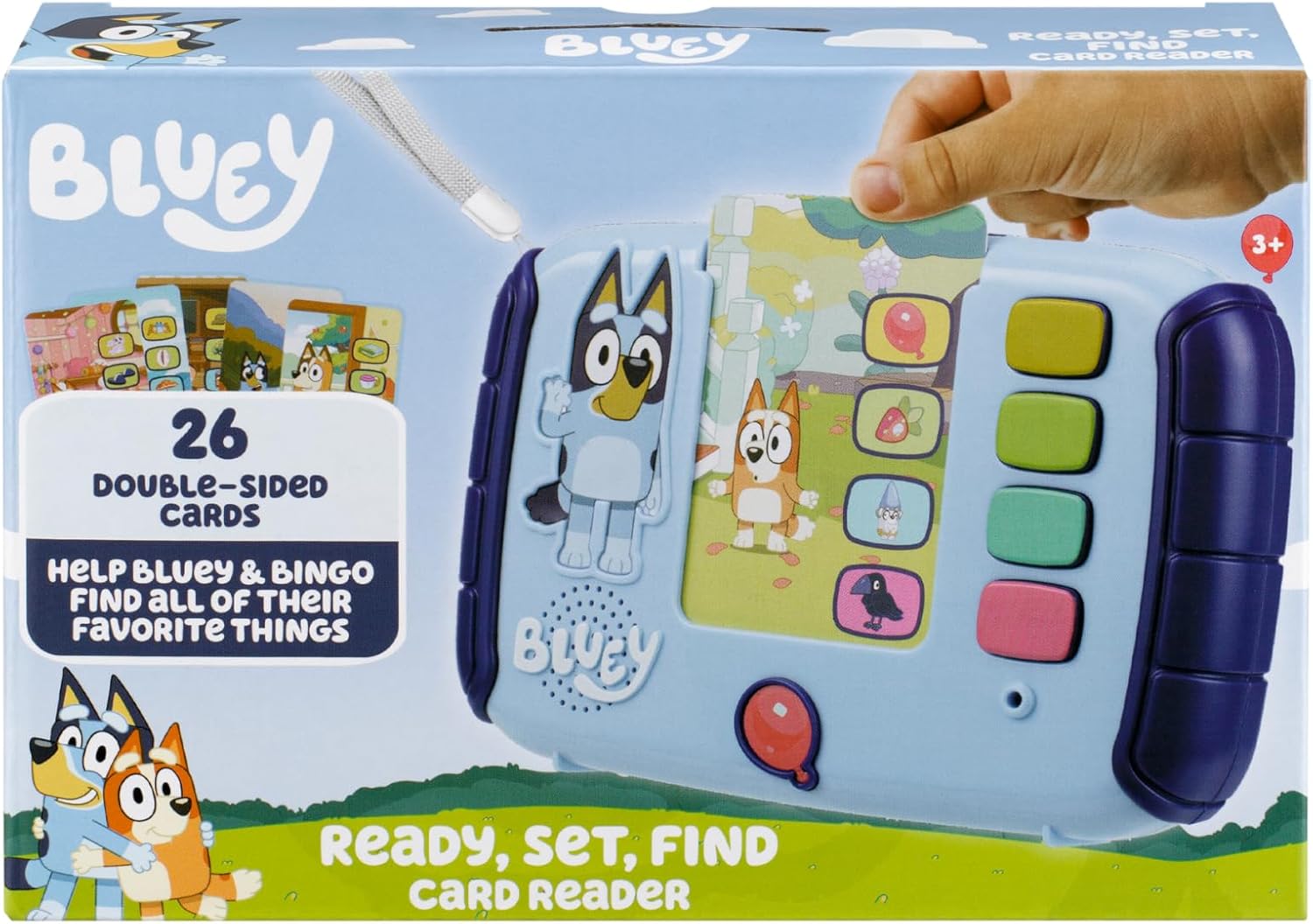 Bluey Toy Ready Set Find Card Reader, Includes Toddler Games for Fans of Bluey Toys