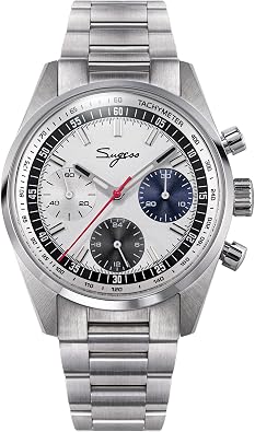 Sugess Chrono Hertiage S465.TE.S ST1903 Mechanical Chronograph Mens Wrist Pilot Watch Seagull 1963