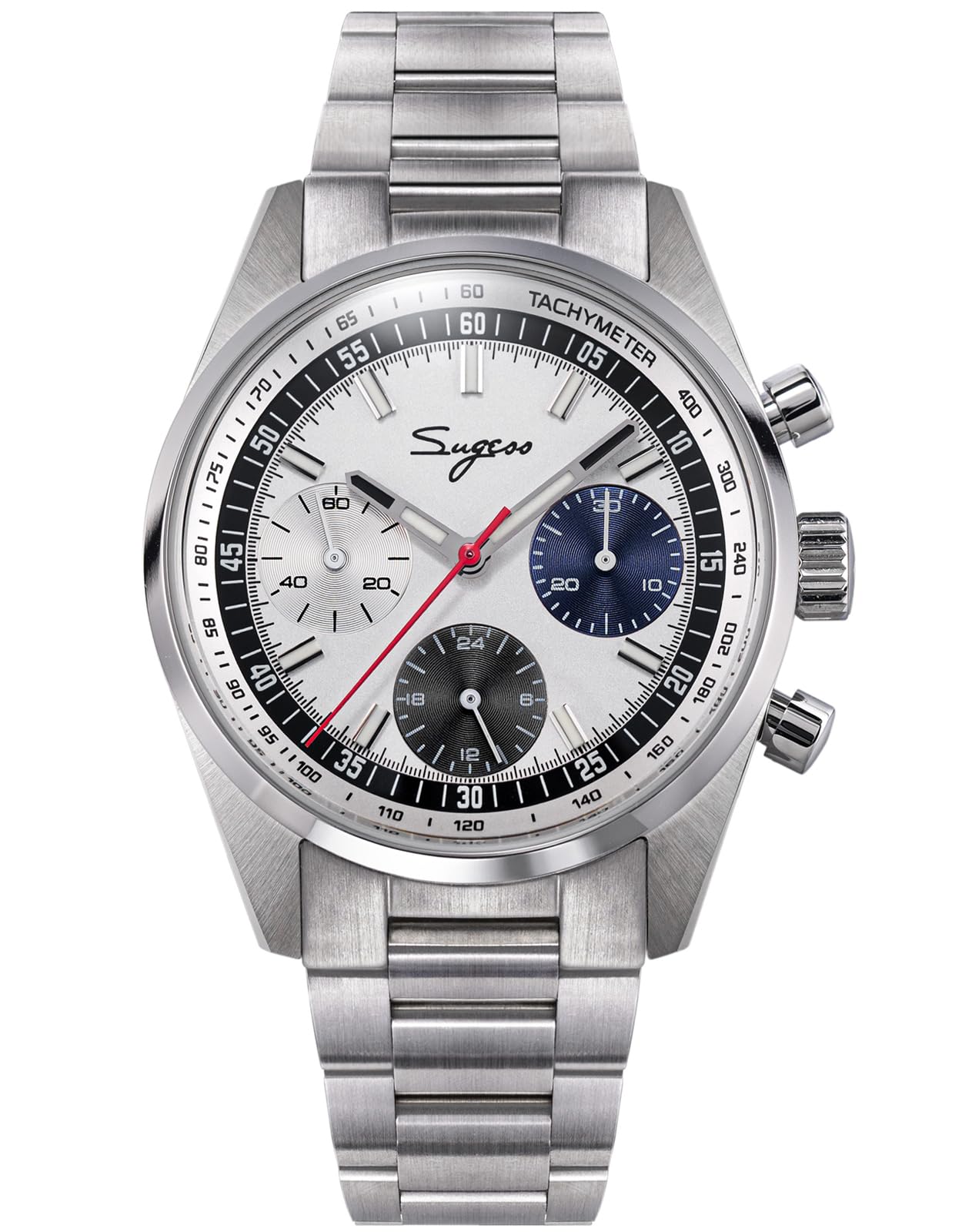 S465.TE.S Crono Heritage Fashion Cronografo Meccanico Uomo Orologio Acciaio Gabbiano 1963