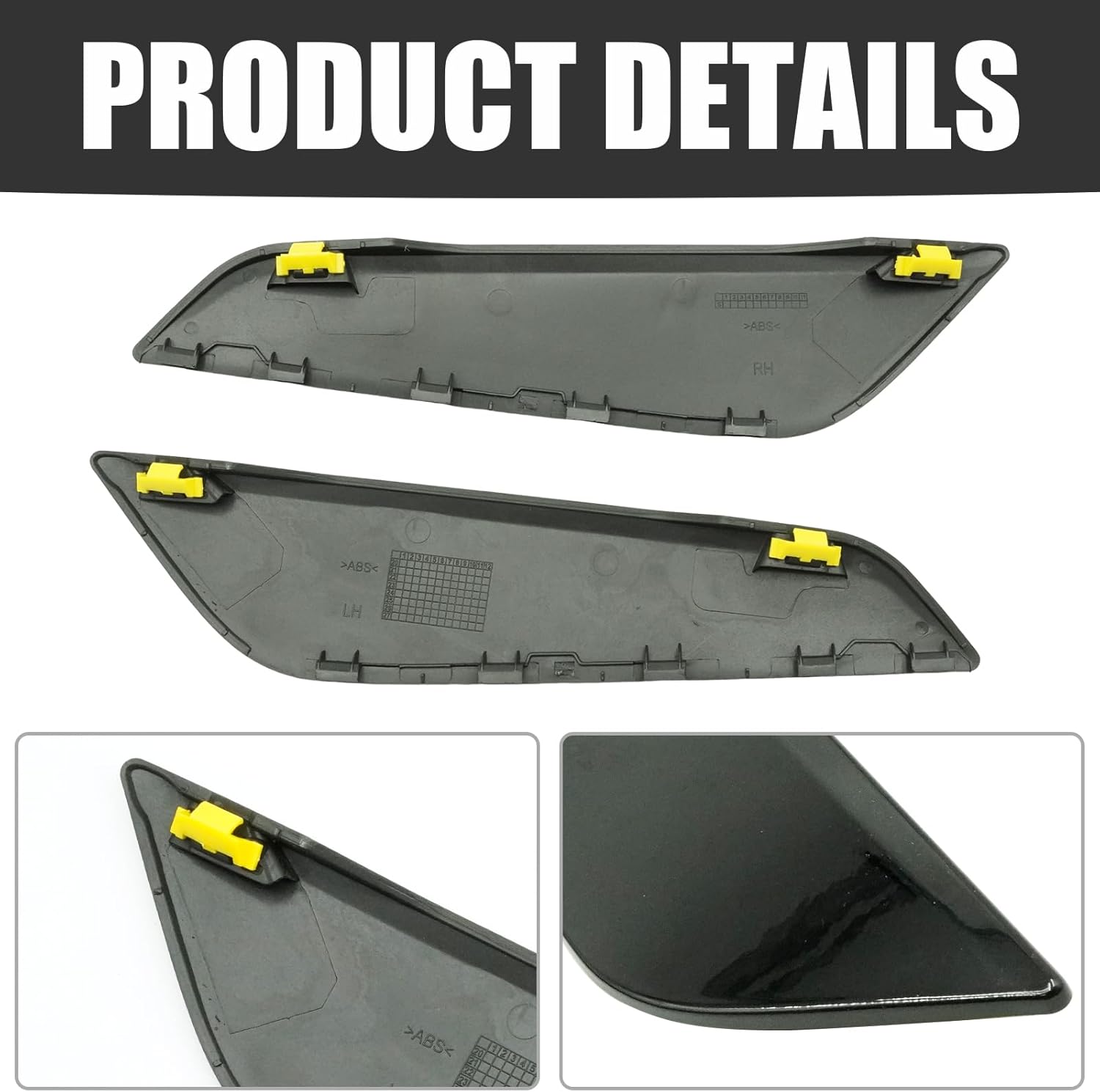 Anxingo 1 Pair 51747439013 Car Front Side Fender Vents Trim, Replacement for BMW 5 Series G30 M550i 530i 530e 540i 540d xDrive 2017-2023, Replaces 51-74-7-439-014