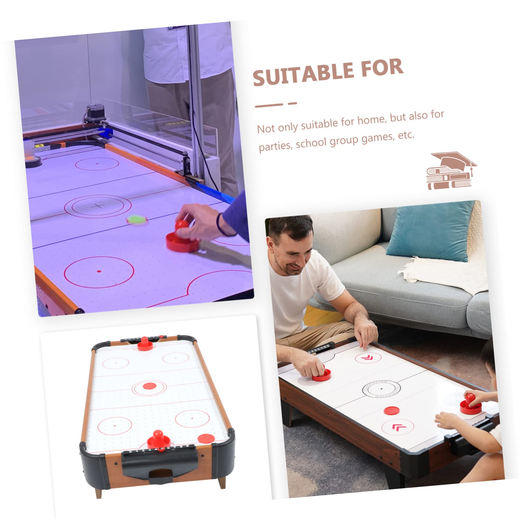 Toyvian Mini Jeu De Hockey sur Glace De Table Jeu De Compétition Amusant pour Garçon Fille avec Tableau Affichage