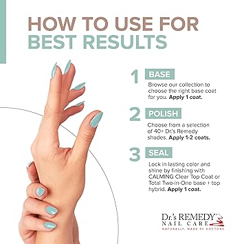Drs Remedy Enriched Nail Polish: Non Toxic, All Natural, and Organic - Doctor Formulated: Strengthens, Restores, Heals, and Protects '24-Free' - TRUSTING Turquoise
