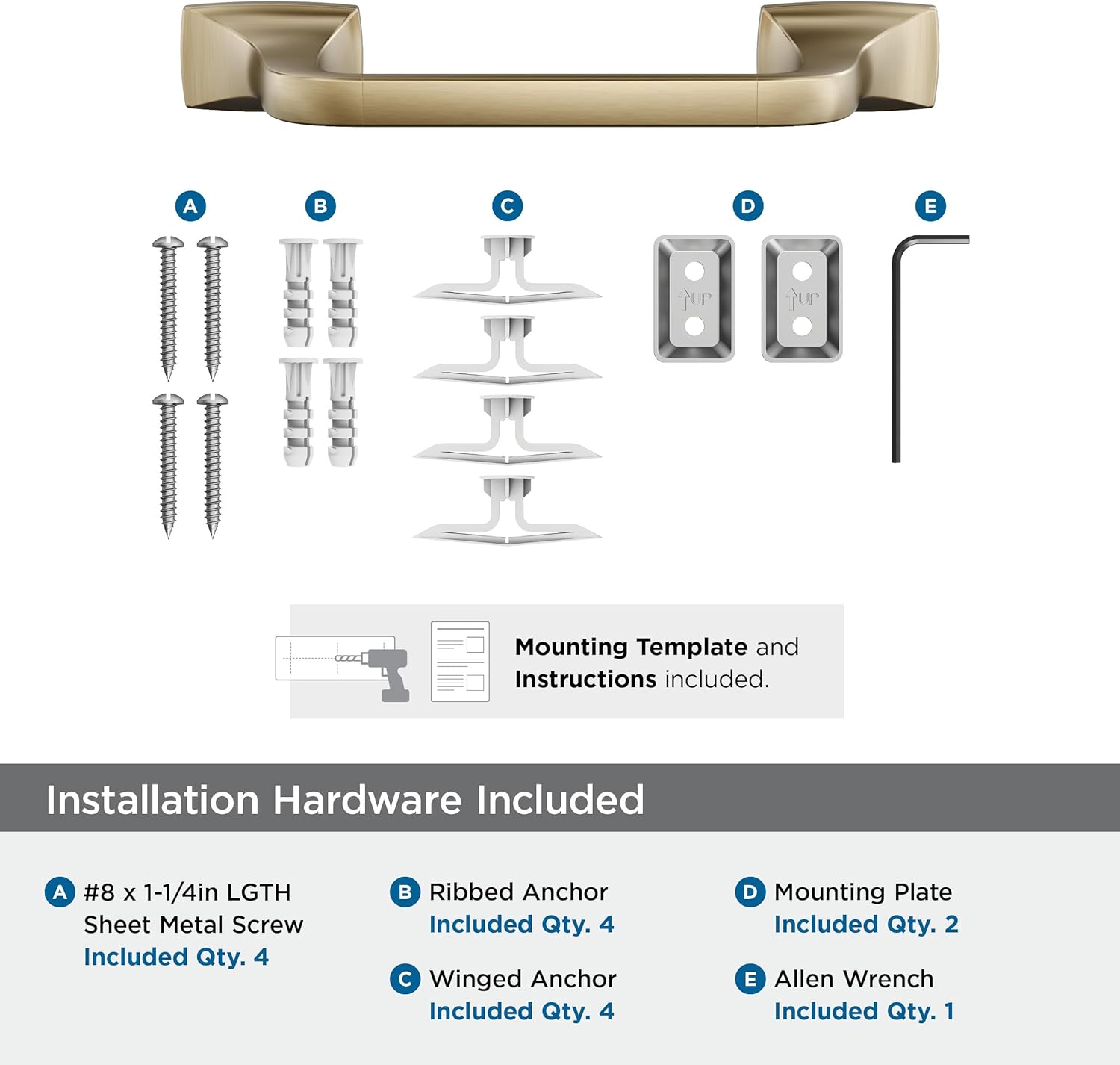 Amerock Highland Ridge Golden Champagne 9 inch (229mm) Towel Bar, BH36015BBZ