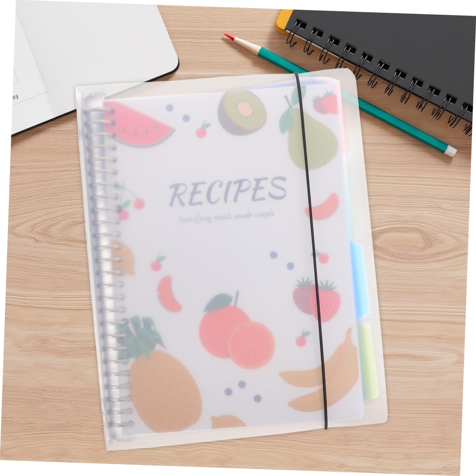 Quaderno per Ricette di Cucina Bianco Sezioni Pre-stampate e Pagine Facili da Sfogliare per Organizzare e Pianificare Ricette in Casa