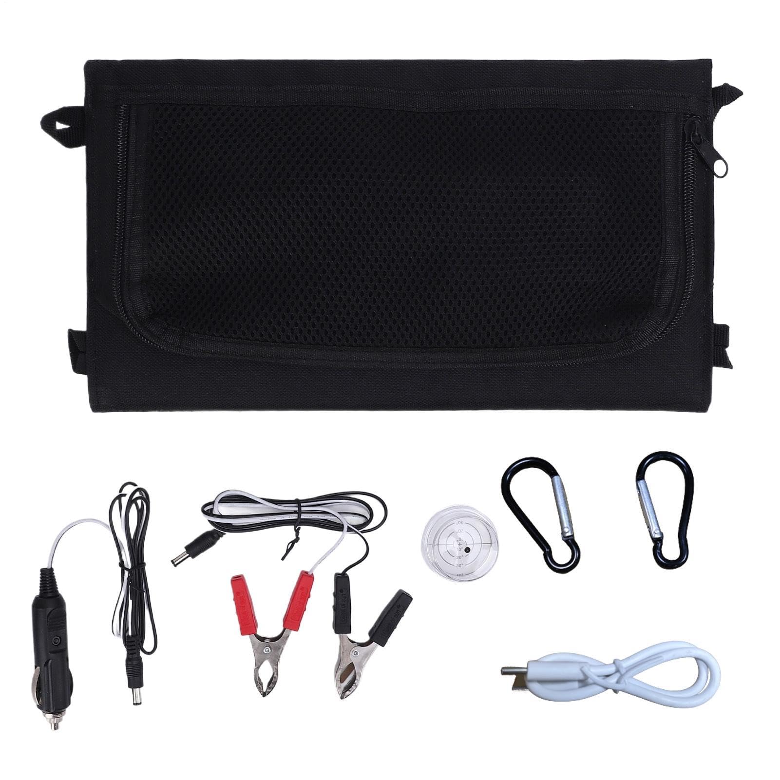 Ładowarka słoneczna, przenośny panel słoneczny Trójkrotny przenośny panel | 100W podwójny laptopowy laptopy na smartfony Bank Power Bank do wędkowania, wycieczk