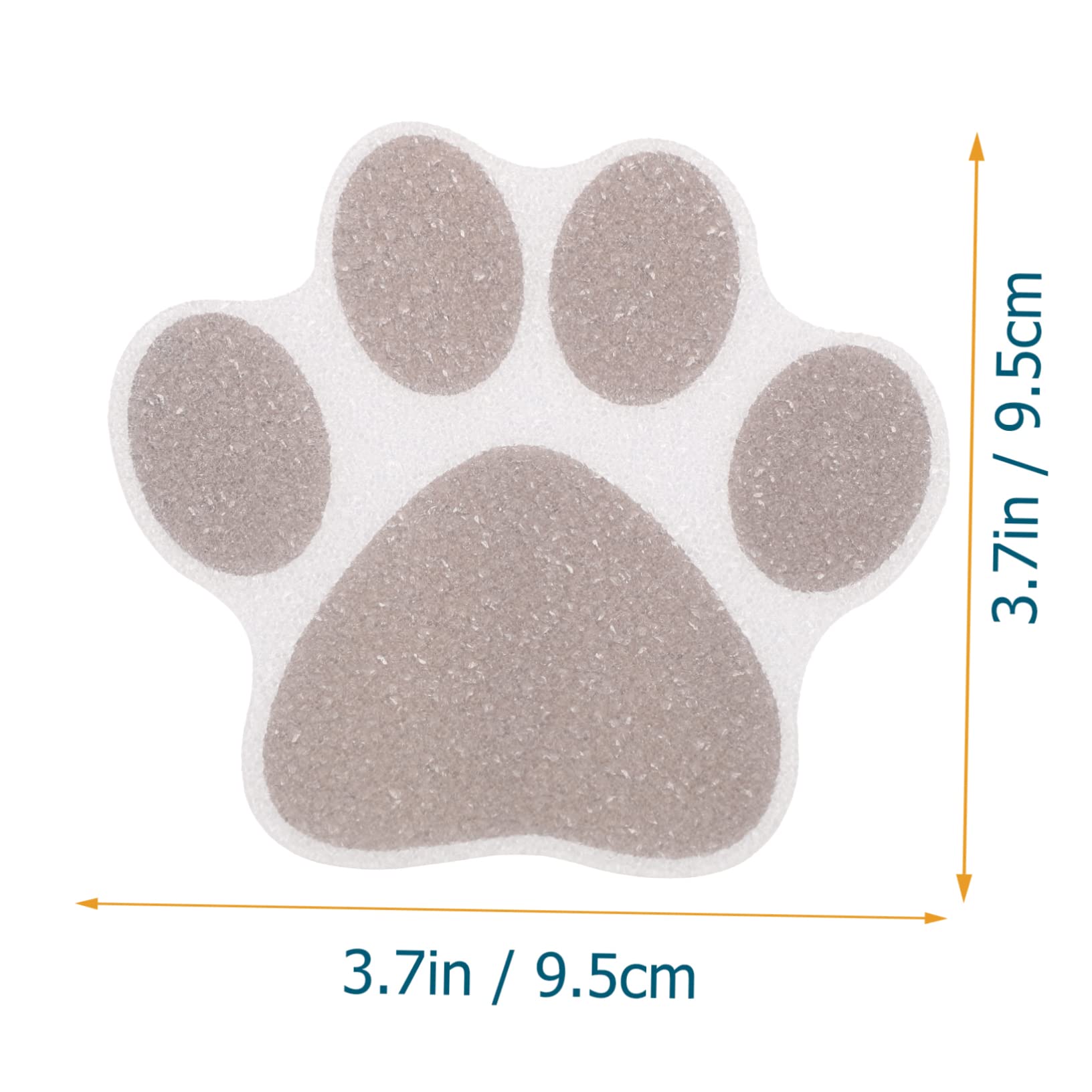 SOLUSTRE 10Pcs Non Slip Paw Print Shower Stickers for Bathtub Safety Adhesive Bathroom Floor Decals Cartoon Design Color for Family Use