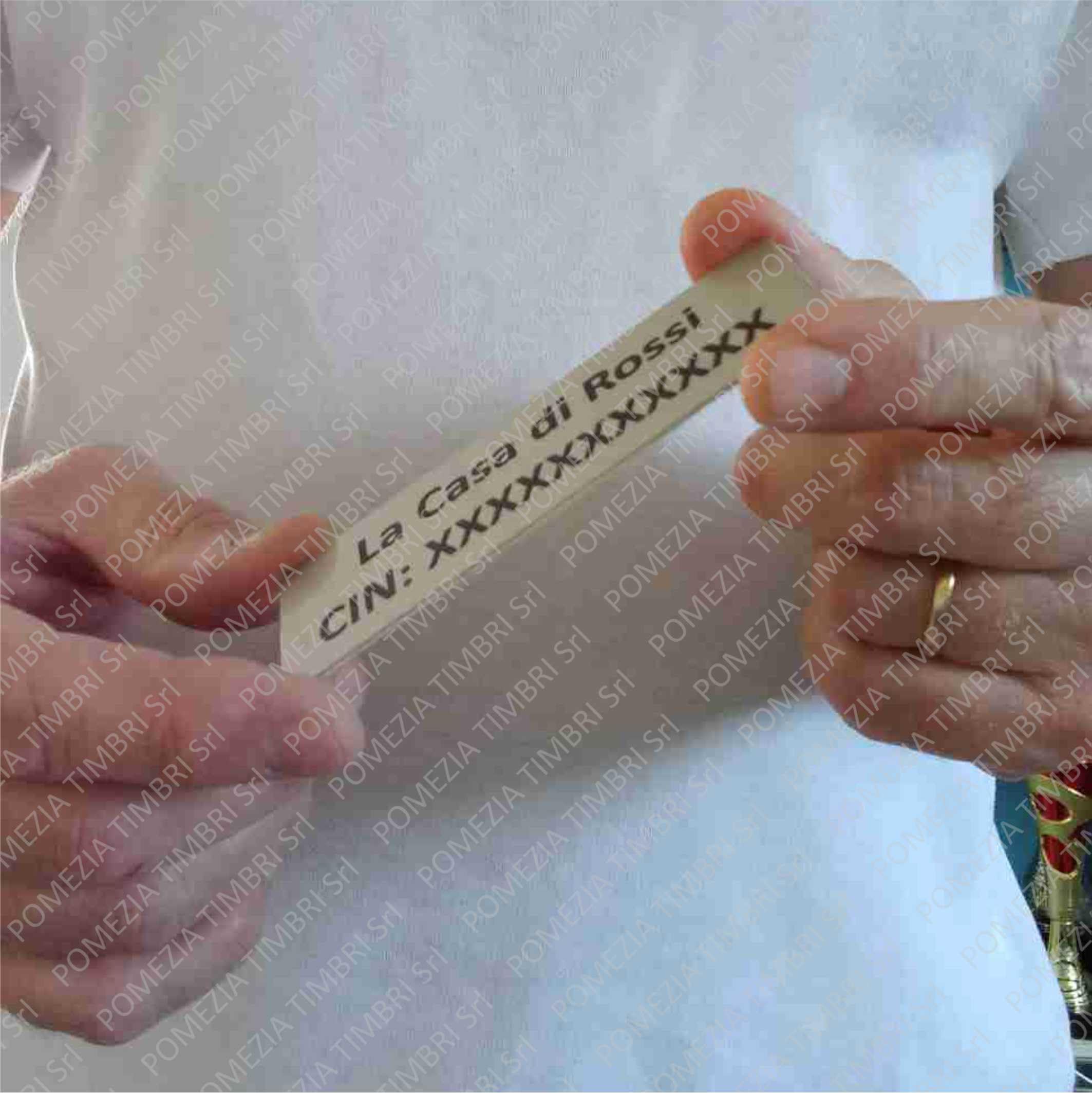 Targhetta CIN Personalizzata Per Alloggi Turistici - Alluminio Oro 100x30mm - Foto 4