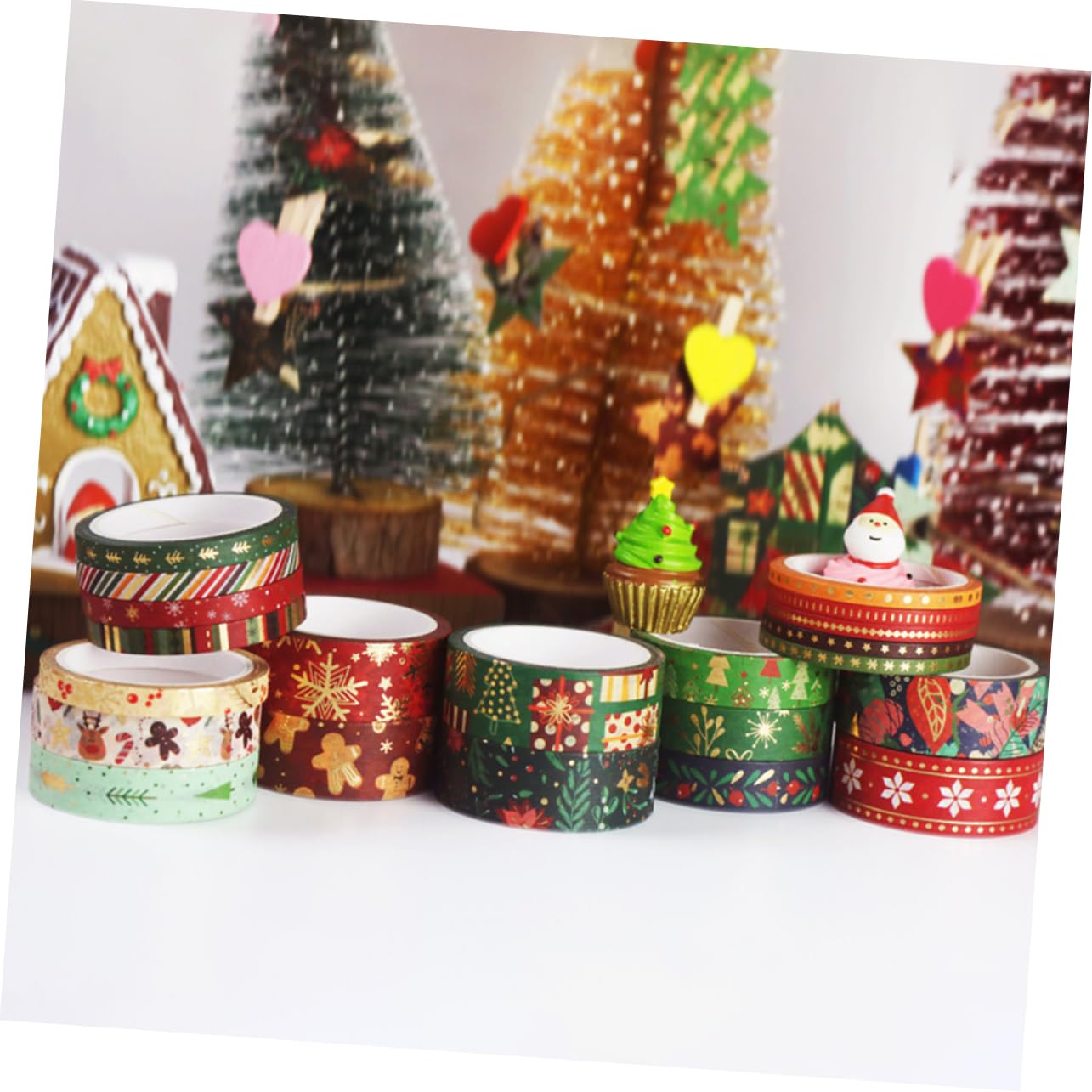 63rollos Cinta De Navidad Washi Tape De Cintas De Japonesas para Manualidades y Decoración De Diseño para Tarjetas y Scrapbooking
