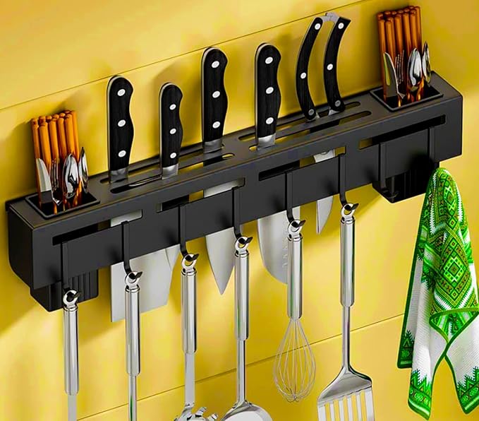 VRPRIME Kitchen Accessories Knife Holder Spatula Pots Hanging 8 Hooks