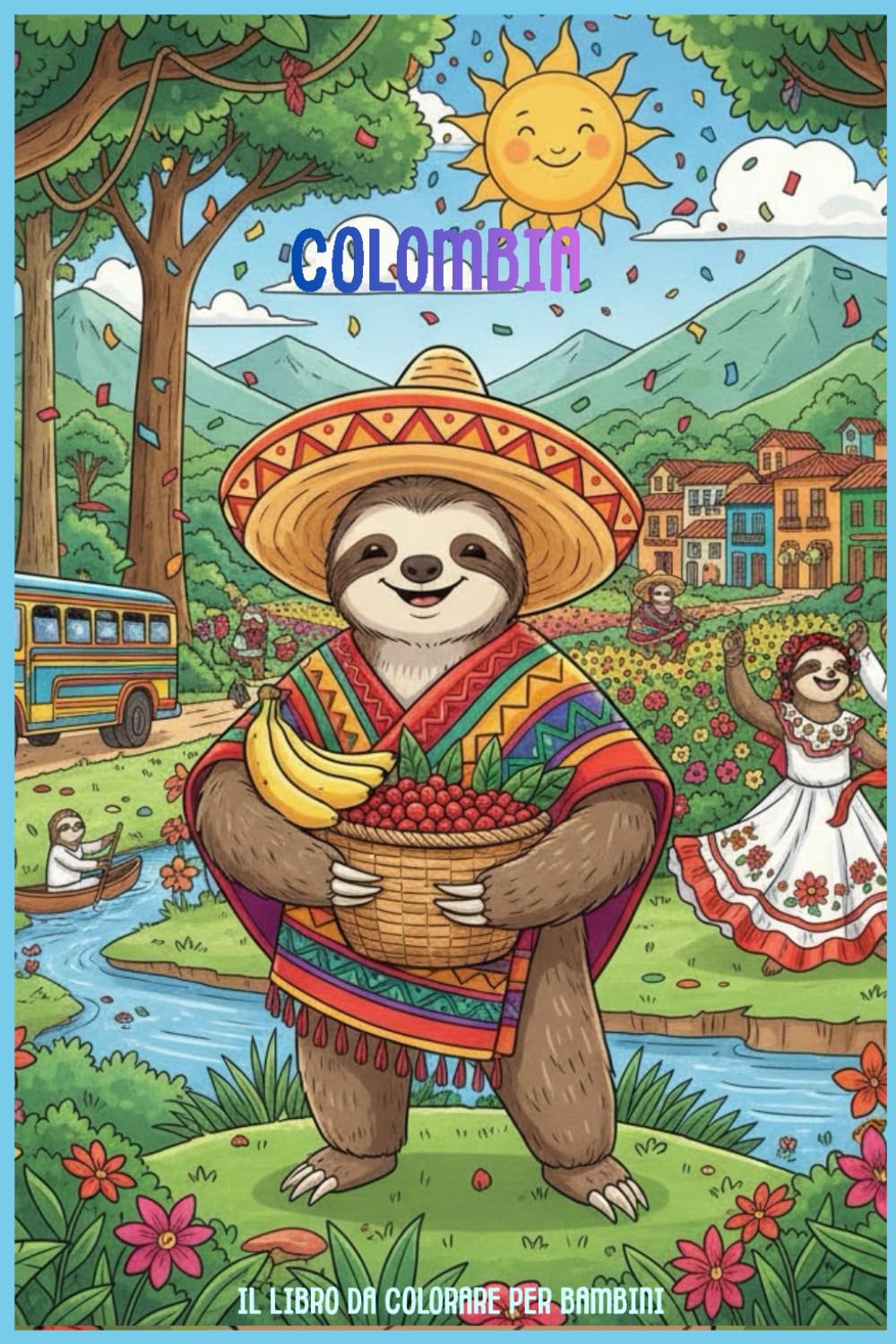 Colombia: Il Libro da Colorare per Bambini