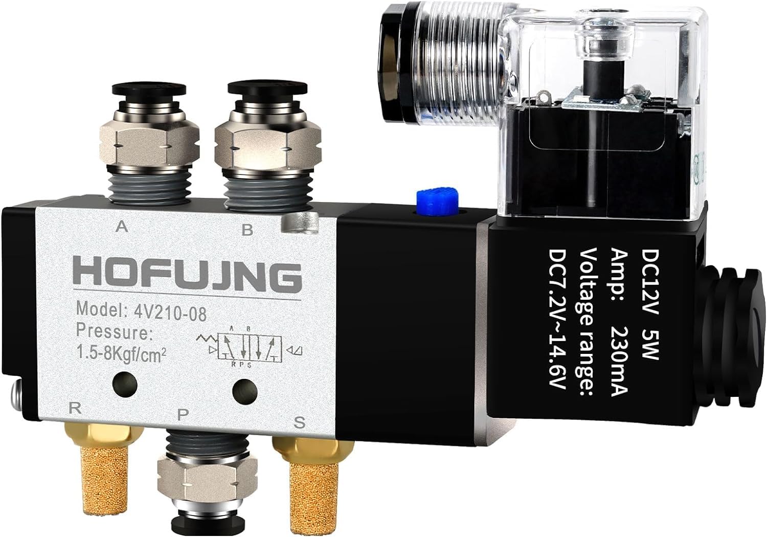 Électrovanne TAILONZ PNEUMATIC 1/4" BSP 220V - Laiton, Normalement Fermée - Pour Eau/Air/Diesel