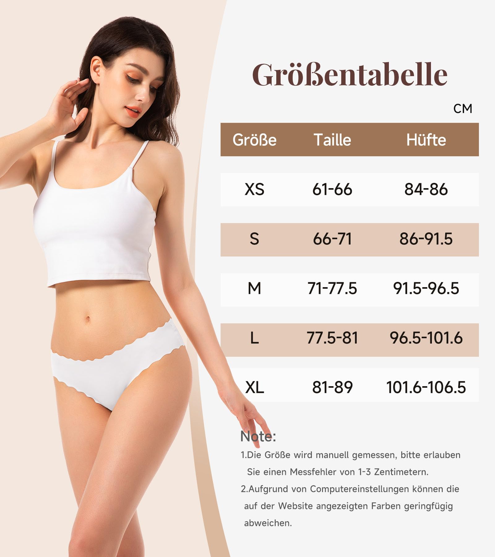 TANSTC Unterhosen Damen Nahtlose Unterwäsche Frauen Seamless Slips Stretch Damenunterwäsche Hipster Panties Atmungsaktiv Schlüpfer Unsichtbar Weich Höschen Bikinis Mehrpack 6er Pack XS-XL