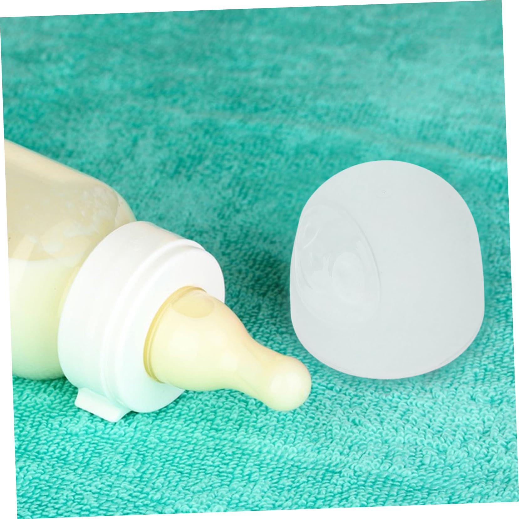 ifundom Tappi Per Bottiglie Per Latte a Di Perdite in Plastica Riutilizzabili Copri Bottiglie Trasparenti a Bocca Larga Protezione Igienica Per Uso Domestico e Viaggio Set Da 3 Pezzi