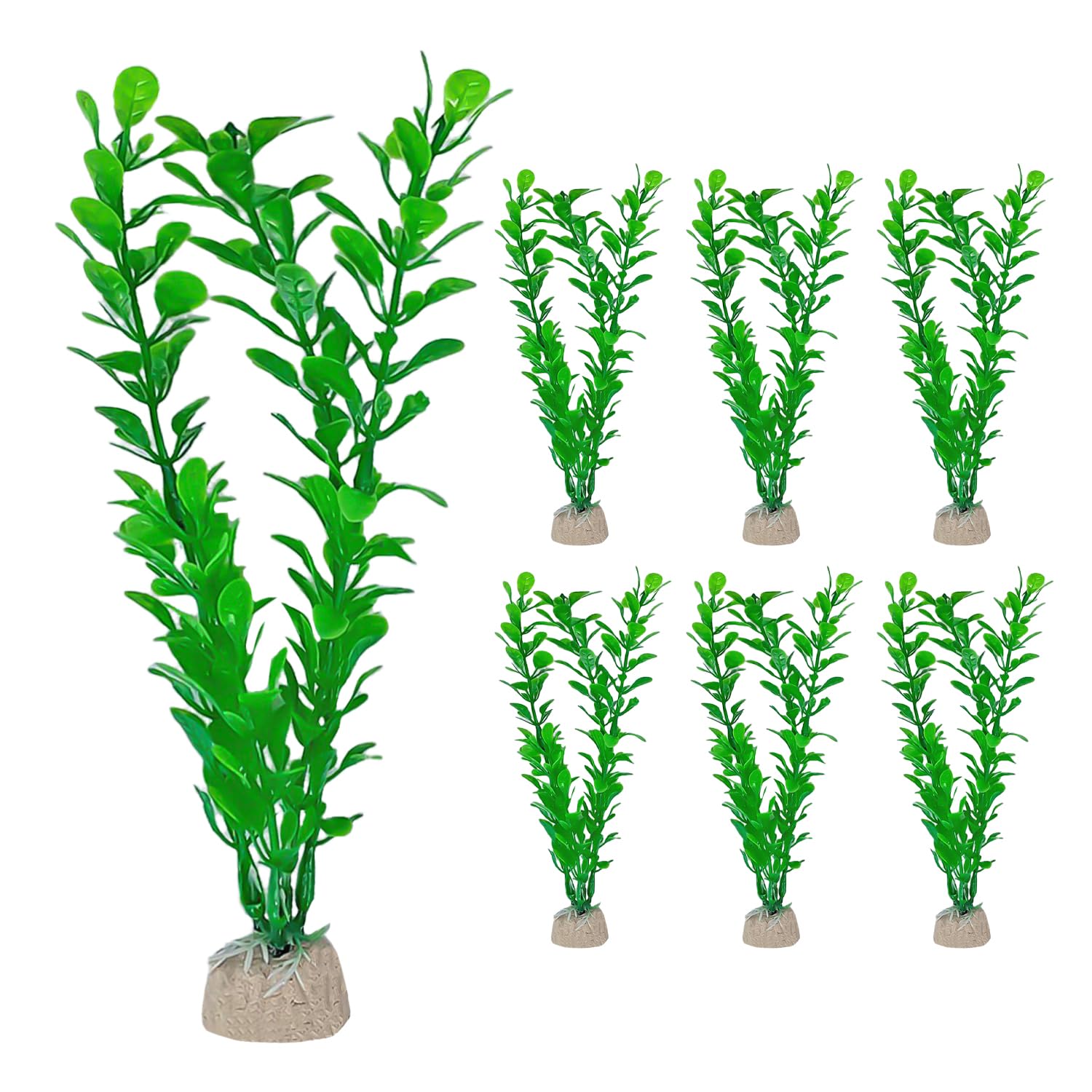 DHSBGWSX 6 plantas artificiales de acuario, accesorios para plantas acuáticas de acuario, plantas de acuario, decoraciones de acuario, plantas acuáticas de plástico, accesorios de acuario y adornos